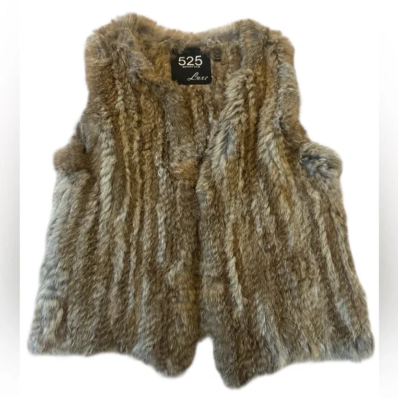 Revolve 525 America Genuine Rabbit Fur Vest - Picture 5 of 11